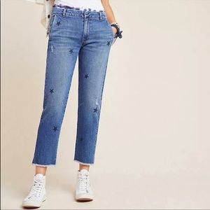 Anthropologie Sundry Le Soleil Star Straight Leg Jeans